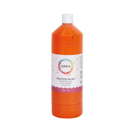 Qrea - Posterfarbe Orange 1000ml | 6 Stück