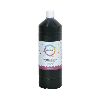 Qrea – Posterfarbe Schwarz 1000 ml