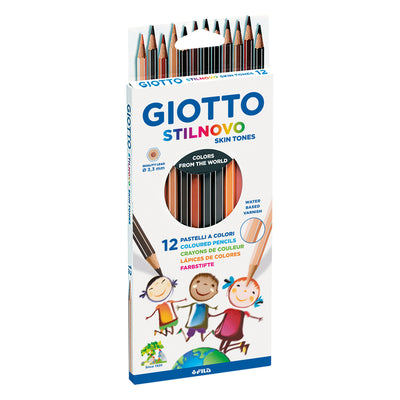 Giotto - Buntstift Stilnovo Skin Tones Set mit 12 Farben | 10 Stück