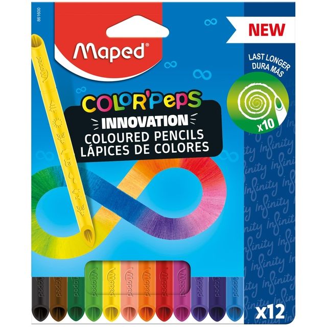 Maped - Buntstift Color'Peps Infinity, Set mit 12 Farben