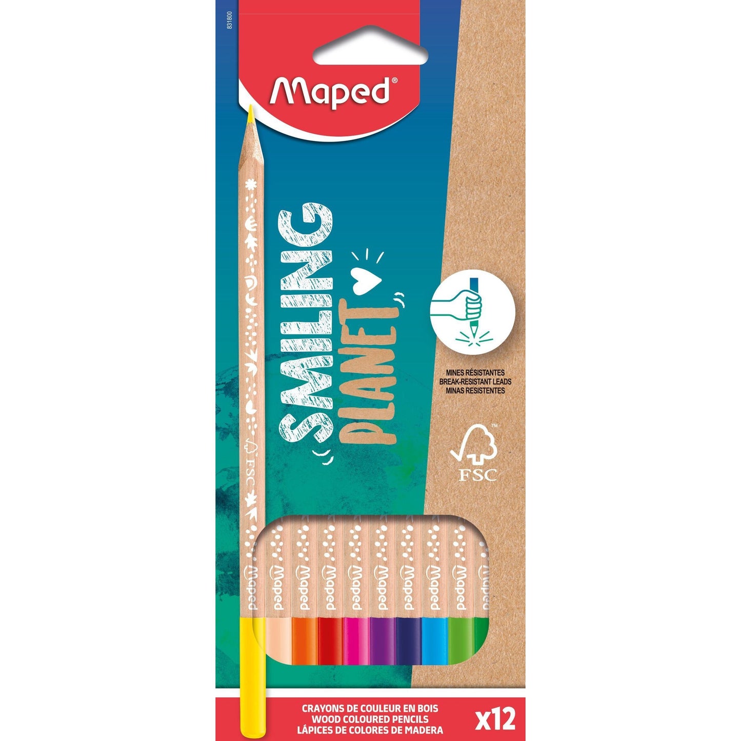 Maped – Smiling Planet Buntstiftset mit 12 Farben