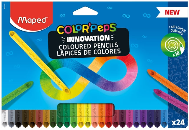 Farbstifte markiert ColorPepps Infinity Box mit 24 Farben