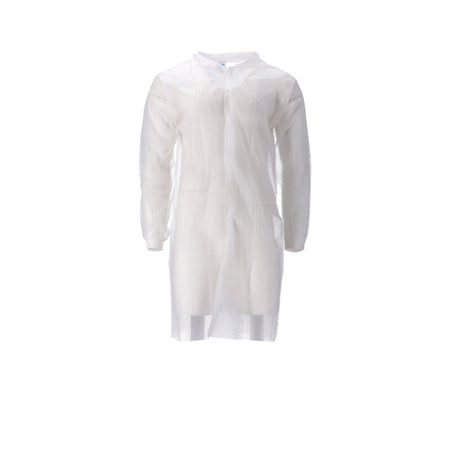 CMT - Besucherjacke XL Vlies Druckknöpfe 104cm lang PP weiß 100 Stück