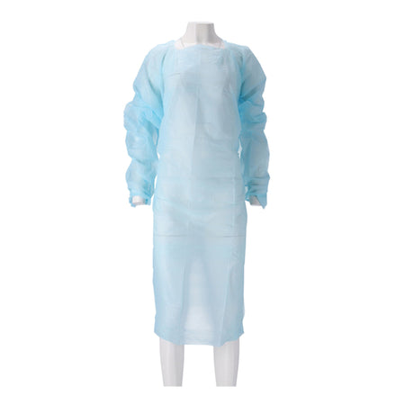 CMT - Schürze 115x105cm 30mu gerauht Langarm CPE blau 20 Stück