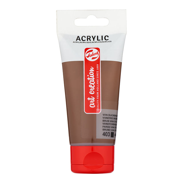 Talens Art Creation – Acrylfarbe Art Creation 403 van dijck braun Tube mit 75 ml | 3 Stück