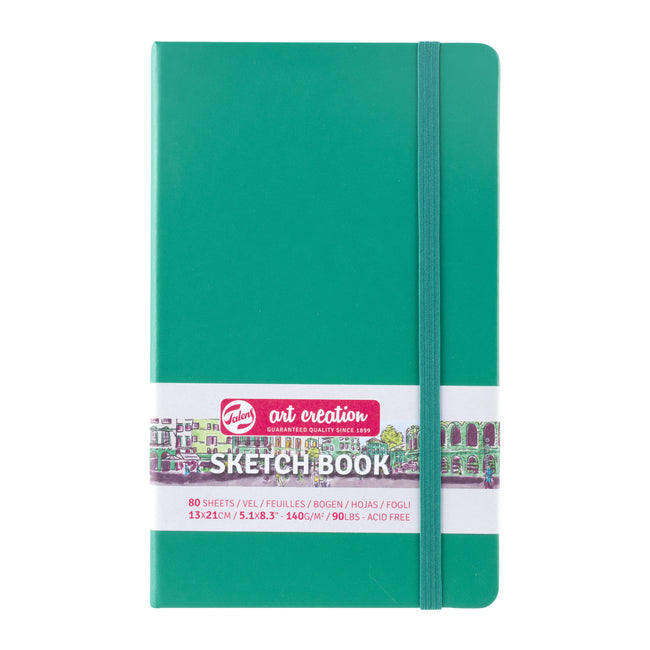 Talens Art Creation - Skizzenbuch Art Creation 80 weiße Blätter 140gr 130x210mm waldgrün | 5 Stück