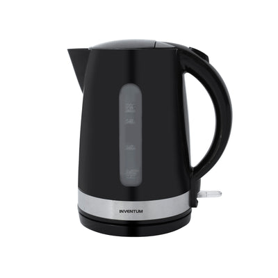 Inventum - Wasserkocher 1,7 Liter schwarz mit Edelstahl