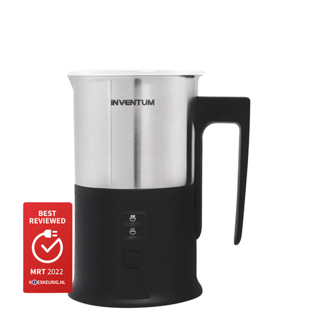 Inventum - Milchaufschäumer 240 ml schwarz mit Edelstahl
