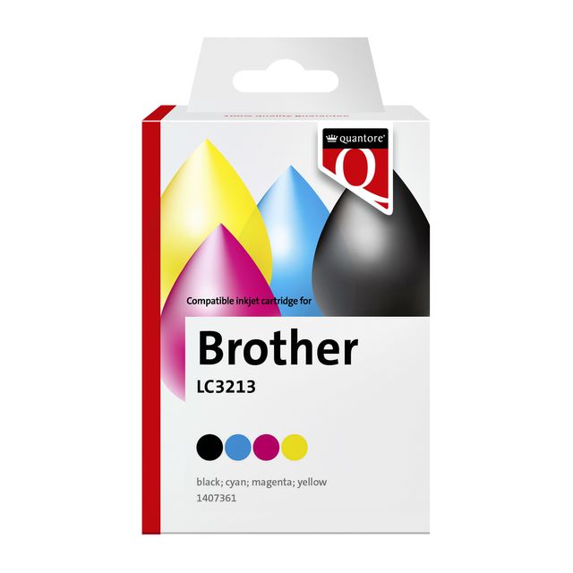 Quantore - Tintenpatronen-Alternative für LC3213 Schwarz + 3 Farben | 12 Stück