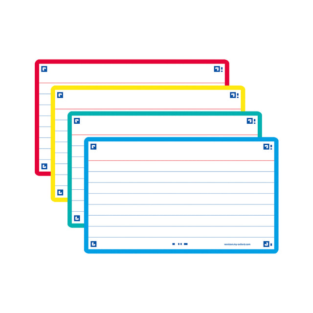 Flashkard Oxford 2.0 75x125mm 80VVV. 250gr LEINE ASSORTI