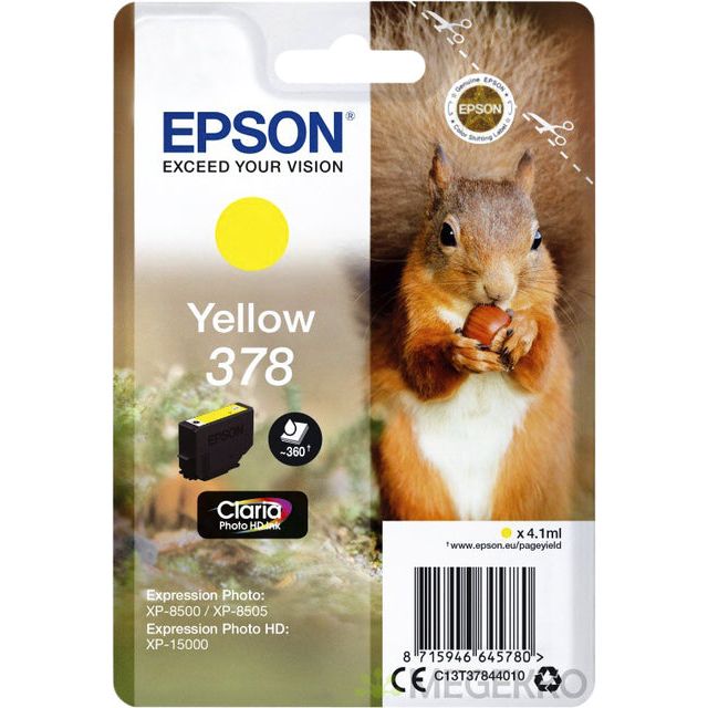 Epson - Ink Patrone 378, 360 Seiten, OEM C13T37844010, Geel