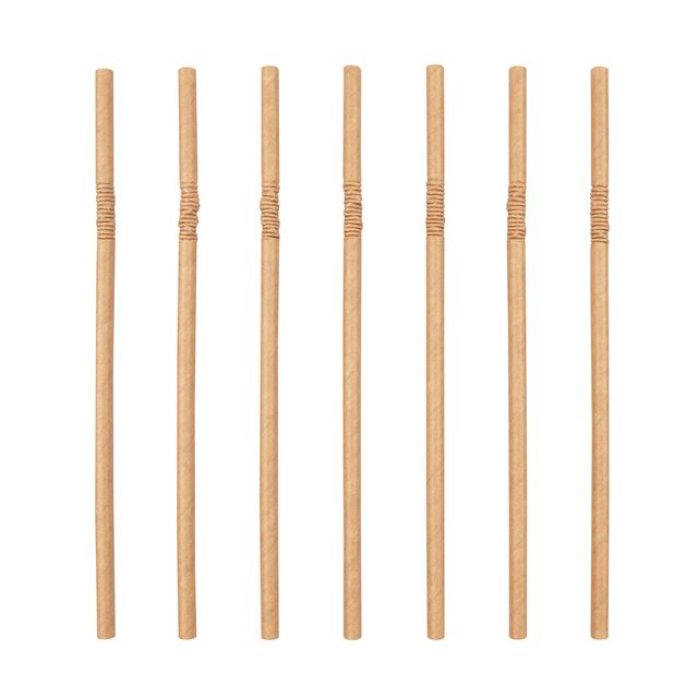 IEZZY Catering und Cate - Trinkhalm aus Pappe biegbar Ø 6x240mm 100% fair 200 Stück braun | 20 Stück