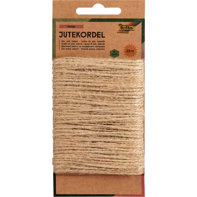 Folia Paper - Seil Jute Folia 20 Meter natur | 6 Stück