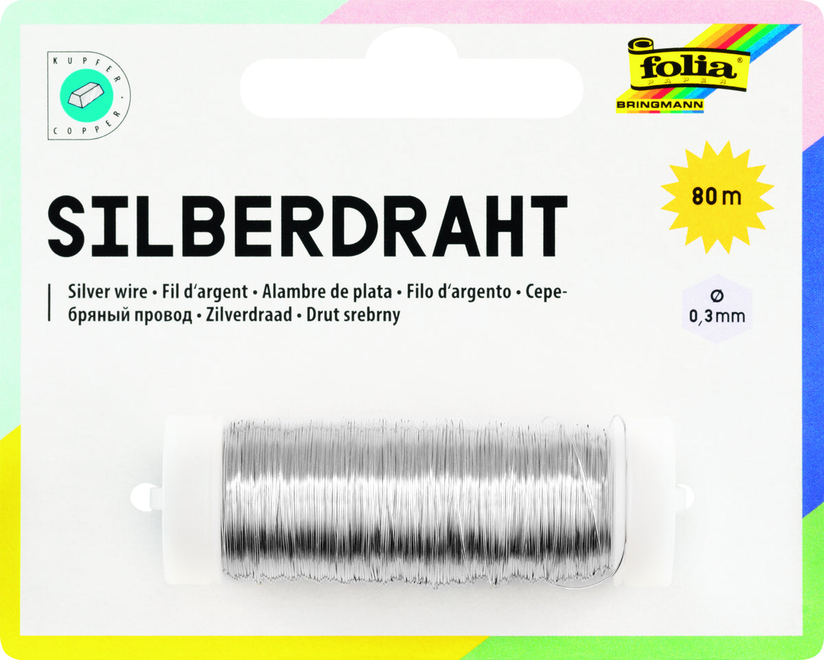 Folia-Papier – Silberdraht Folia 0,3 mm x 80 m