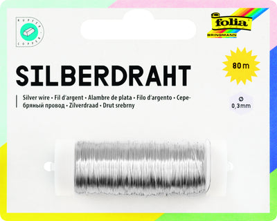 Folia-Papier – Silberdraht Folia 0,3 mm x 80 m