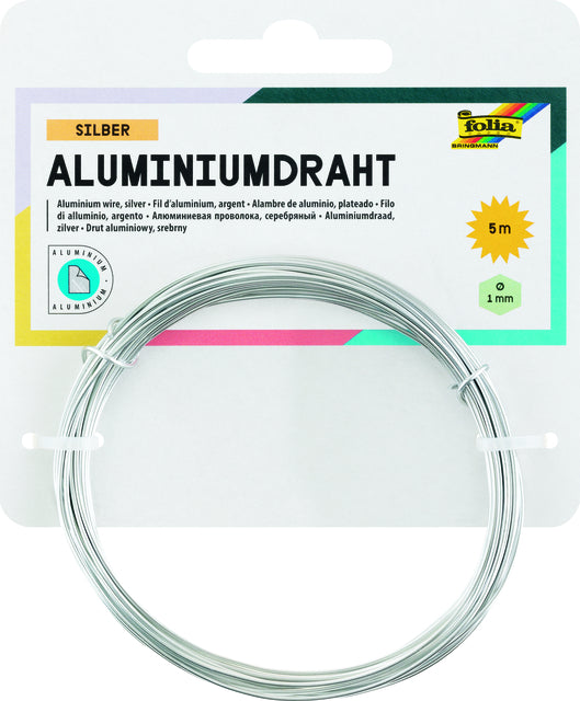 Aluminiumdrahtfolie 1mmx5m silber | Blister mit 1 Stück