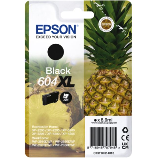 Epson - Tintenpatrone 604XL T10H14 schwarz | 10 Stück
