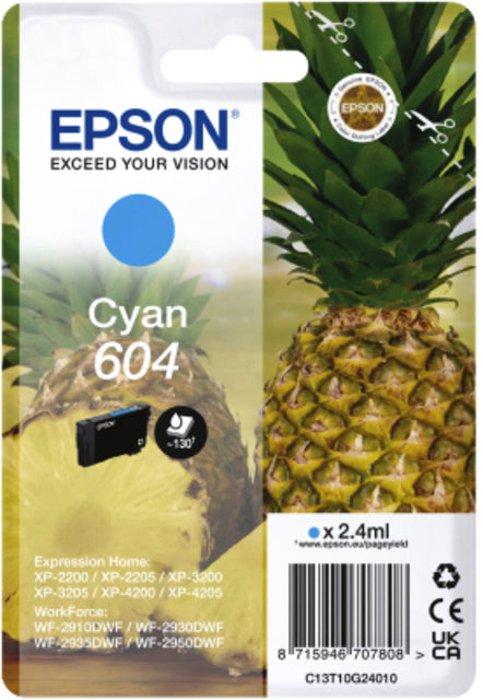 Epson - Tintenpatrone 604 T10G24 blau