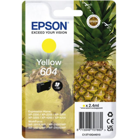 Epson - Tintenpatrone 604 T10G44 gelb | 10 Stück
