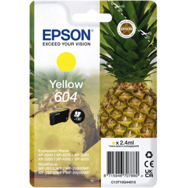 Epson - Tintenpatrone 604 T10G44 gelb | 10 Stück