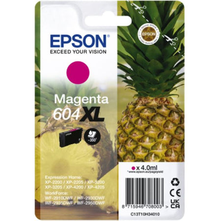 Epson - Tintenpatrone 604XL T10H34 rot | 10 Stück
