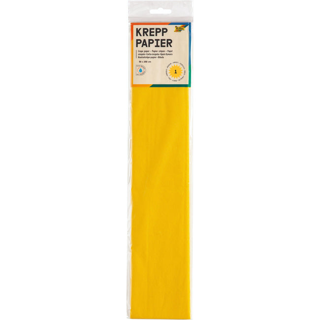 Folia Paper - Krepppapier Folia 250x50cm Nr. 106 gelb | 10 Stück
