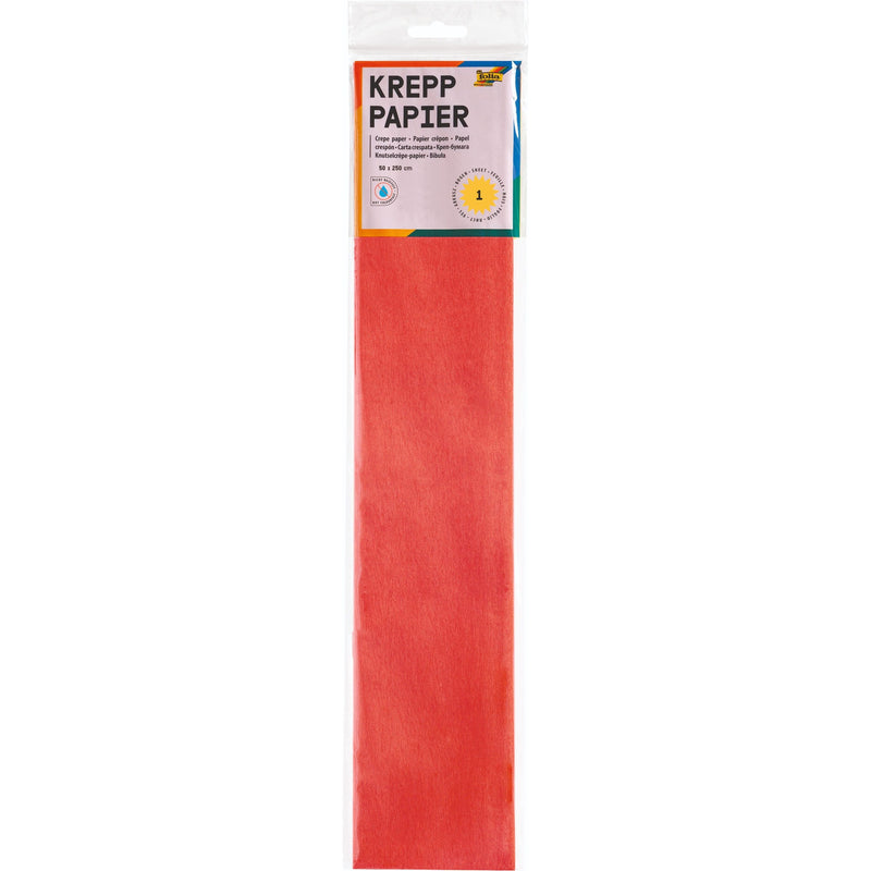 Folia - Krepppapier 250x50cm Nr.134 leuchtend rot