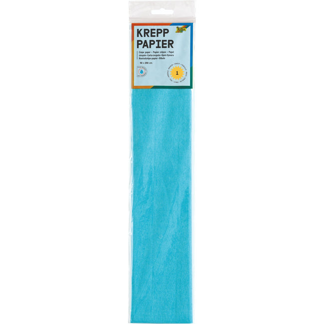 Folia Paper - Krepppapier Folia 250x50cm Nr120 hellblau | 10 Stück