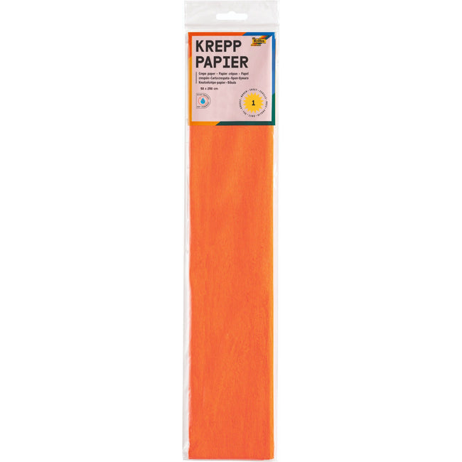 Folia Paper - Krepppapier Folia 250x50cm Nr. 109 leuchtend orange | 10 Stück