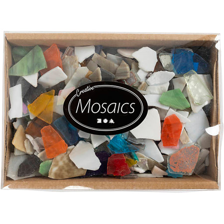 Creotime – Mosaik Creativ Company, Größe 8–20 mm, Dicke 2–3 mm, 2 kg, sortiert
