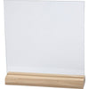 Creotime - Glasplatte Creativ Company 15,5cmx15,5cm mit Holzsockel 10 Stück
