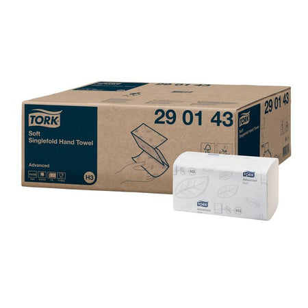 Tork - Handtuch H3 Advanced, einlagig, 2-lagig, 226 x 230 mm, 15 x 250 Blatt, weiß 290143