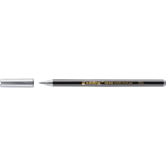 Edding - Pinselstift 1340 metallic silber | 10 Stück