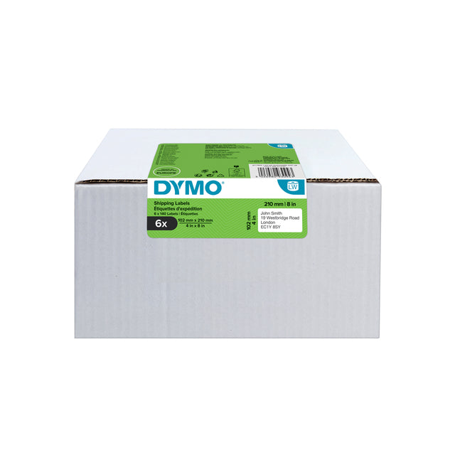 Dymo - Etiket LabelWriter 5XL Versandetikett 102x210mm 6 Rollen à 140 Stück weiß