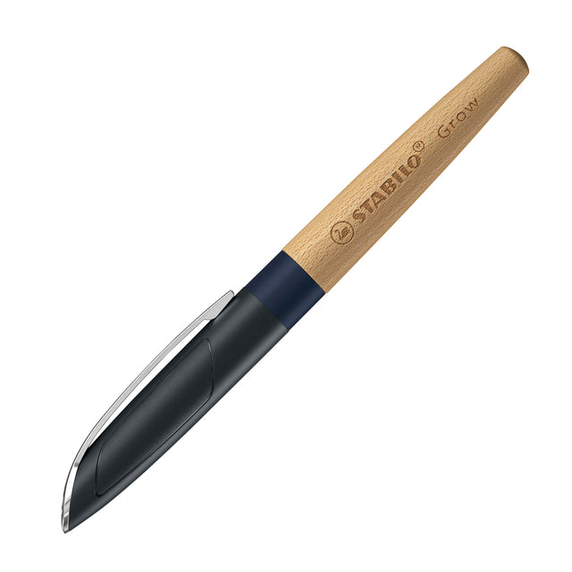STABILO - Füllfederhalter Grow medium blaubeerblau/buche | 3 Stück