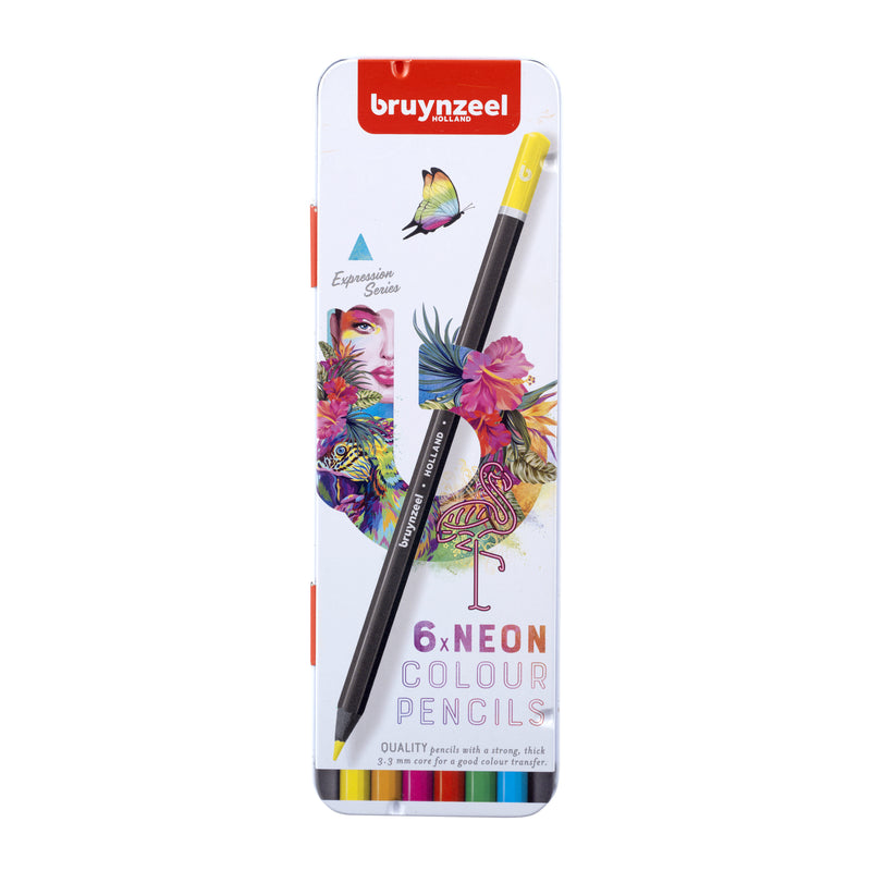 Bruynzeel - Neon-Buntstiftset mit 6 Stück