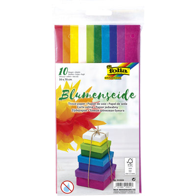 Folia Paper - Seidenpapier Folia 50x70cm 20gr sortiert 10 Blatt