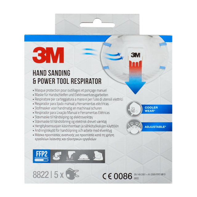 Staubmaske zum Schleifen 9322 ffp2 Ventil 5er Pack | Holen Sie sich ein 5 Stück