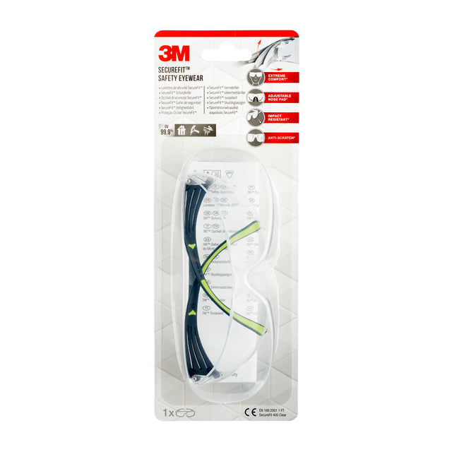 3m securefit 400 Schutzbrille klar SF400C | 1 Stück