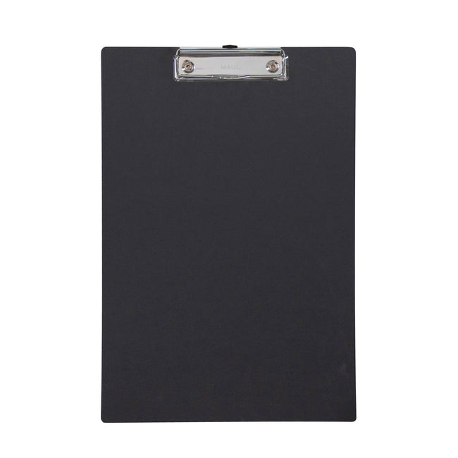 MAUL - Klemmbrett Balance A4 hoch verstärkter 3mm Karton schwarz | 12 Stück