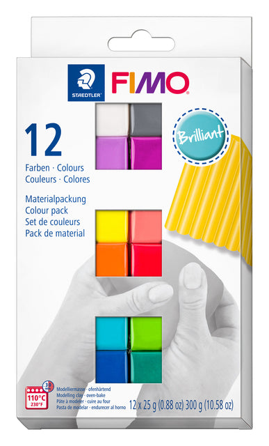 Fimo Staedtler - Clay Fimo Soft Color Packung mit 12 brillanten Farben