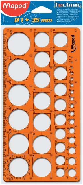 Circles Template Mapped Technic 1-35 mm