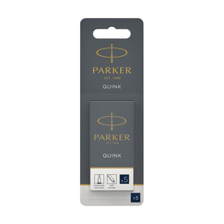 Parker - Tintenpatrone Quink blau-schwarz Blister à 5 Stück