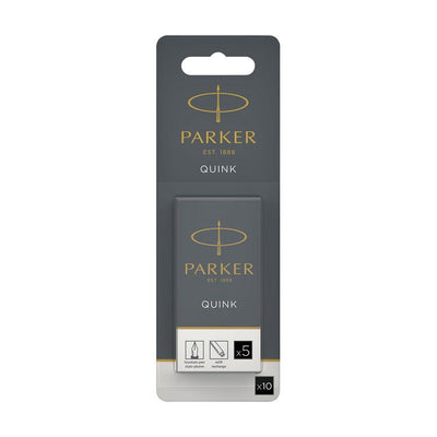 Parker - Tintenpatrone Quink schwarz, Blisterpackung mit 10 Stück