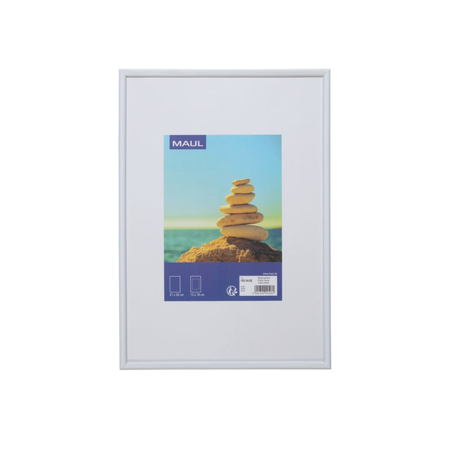 MAUL - Fotorahmen Kunst 21x30cm Kunststoffrahmen weiß | 6 Stück