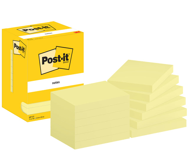 Memo-Block 3M Post-It 657 76x102mm Gelb | 8 Stücke