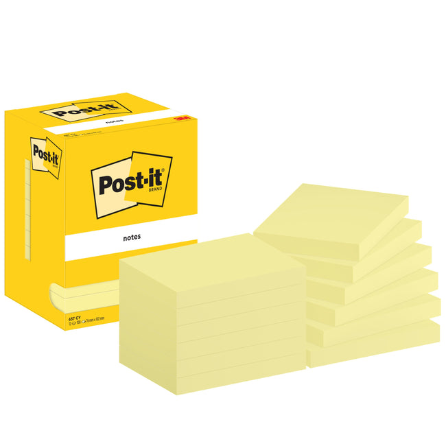Post-it - Notizblock 657 76x102mm gelb | 8 Stück