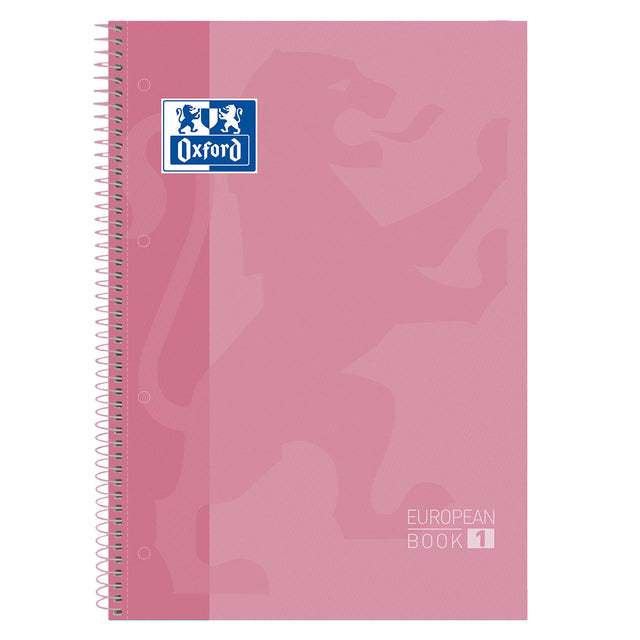 Notizbuch Oxford Classic Europeanbook A4+ 4-Loch-Linie 80VVE Pink