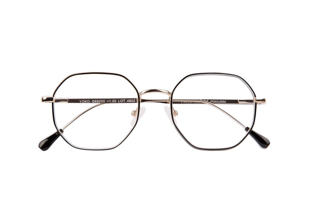 Lesen Sie eine Brille Ich brauche Sie Yoko +2,5 dpt schwarz-gold