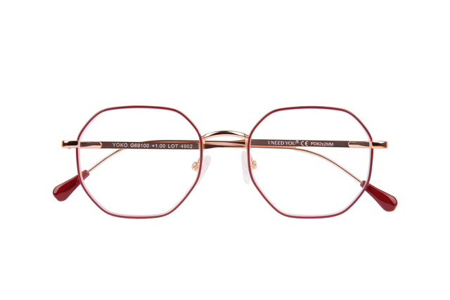 Lesen Sie eine Brille Ich brauche dich Yoko +1.0 DPT Red-Buyer